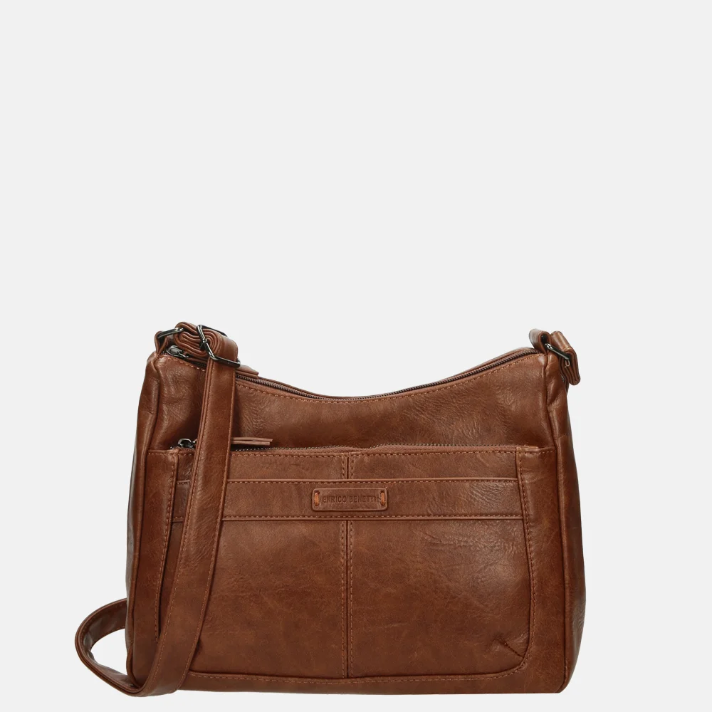 Enrico Benetti Caen crossbody tas cognac bij Duifhuizen